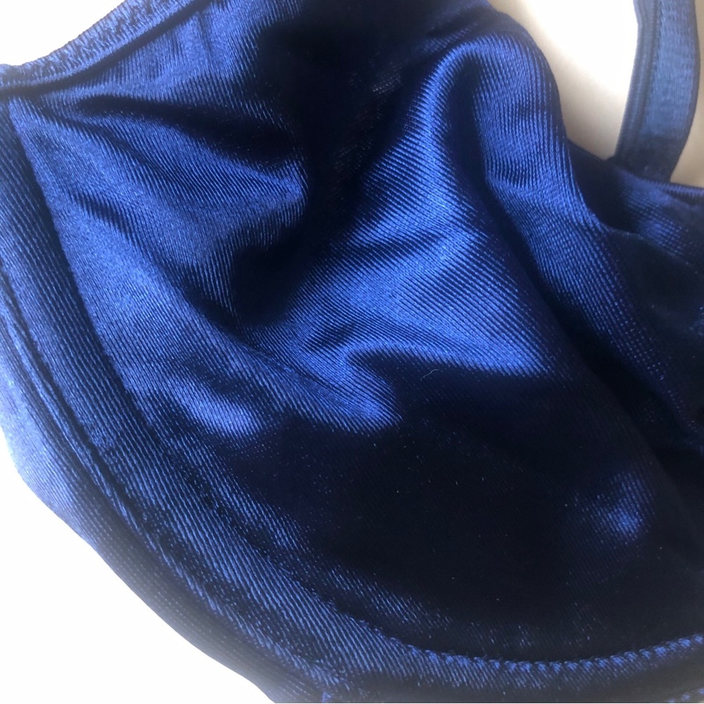 Victoria's Secret Navy Satin Underwire Bra Front Closure Vintage - Picture 4 of 10